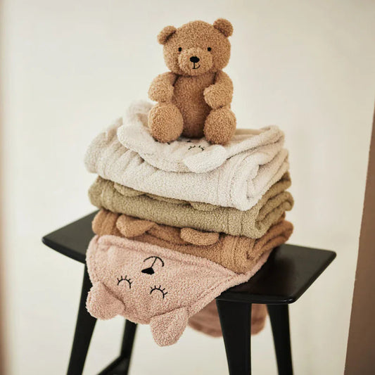 Manta Envolvente Bear Boucle - Wild Rose Jollein