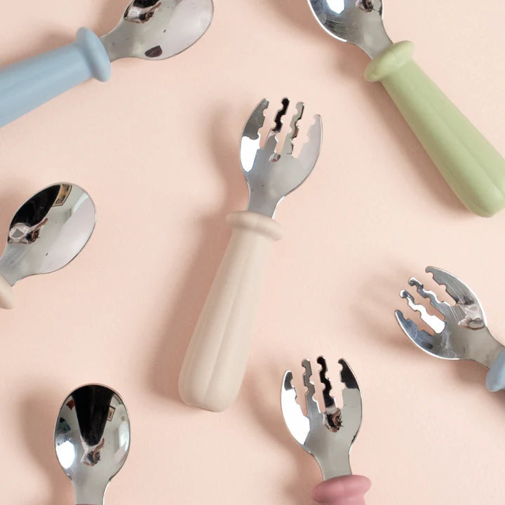 Set Cubiertos Tenedor y Cuchara - Beige