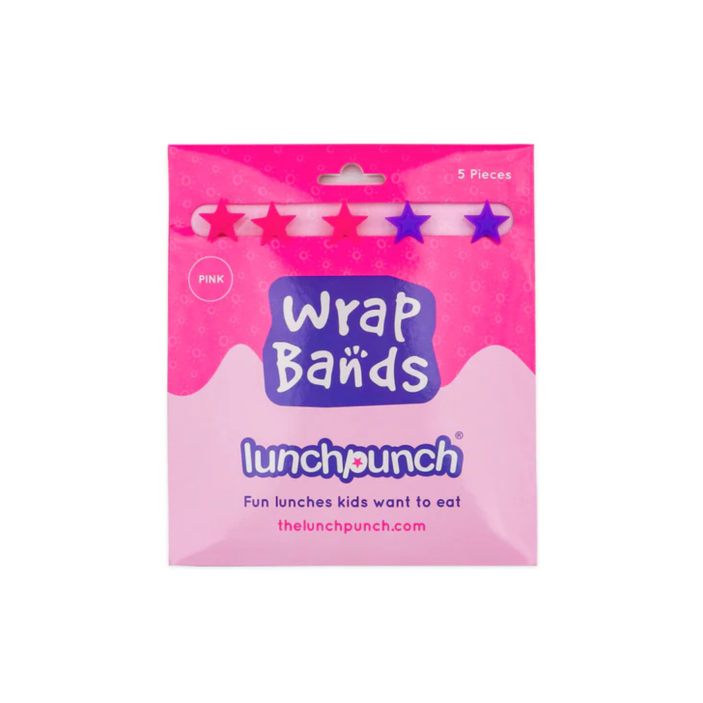 Lunch Punch Silicone Wrap Bands - Pink