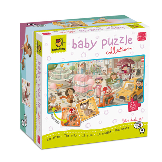 Baby Puzzle Rompecabezas Gradual de Doble Cara - La Ciudad