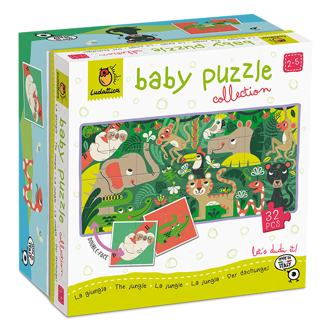 Baby Puzzle Rompecabezas Gradual de Doble Cara - La Jungla