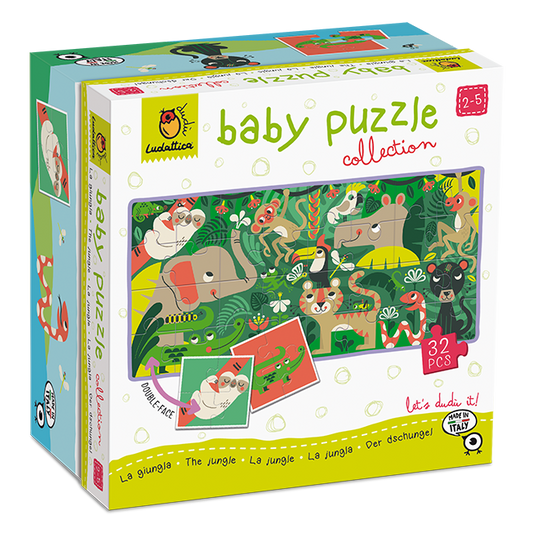 Baby Puzzle Rompecabezas Gradual de Doble Cara - La Jungla
