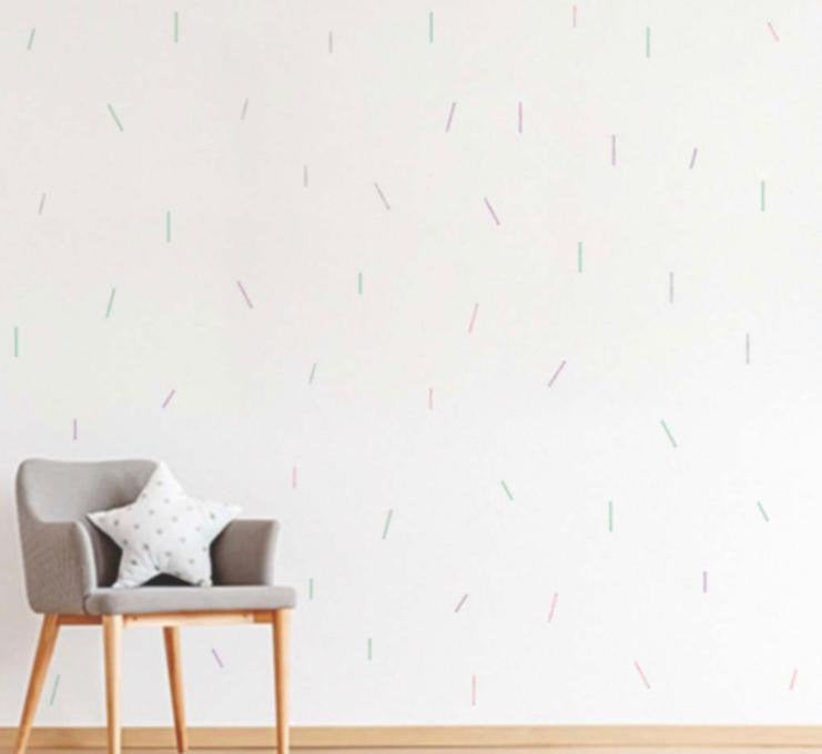 Mini wall decal confetti acuarela