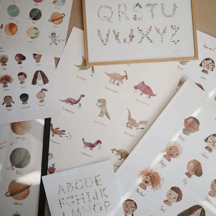 Mushie Poster Medium Alphabet