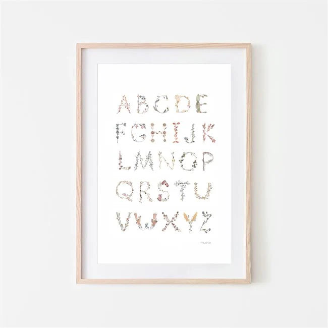 Mushie Poster Medium Alphabet