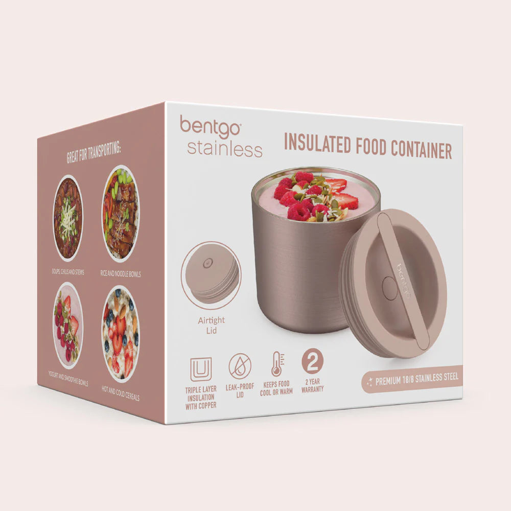 Contenedor de Alimentos de Acero Inoxidable Bentgo - Rose Gold