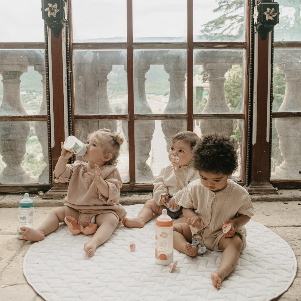 Biberón Boca Ancha Con Tetina Fisiológica Sx Pro Flujo Denso 6M+