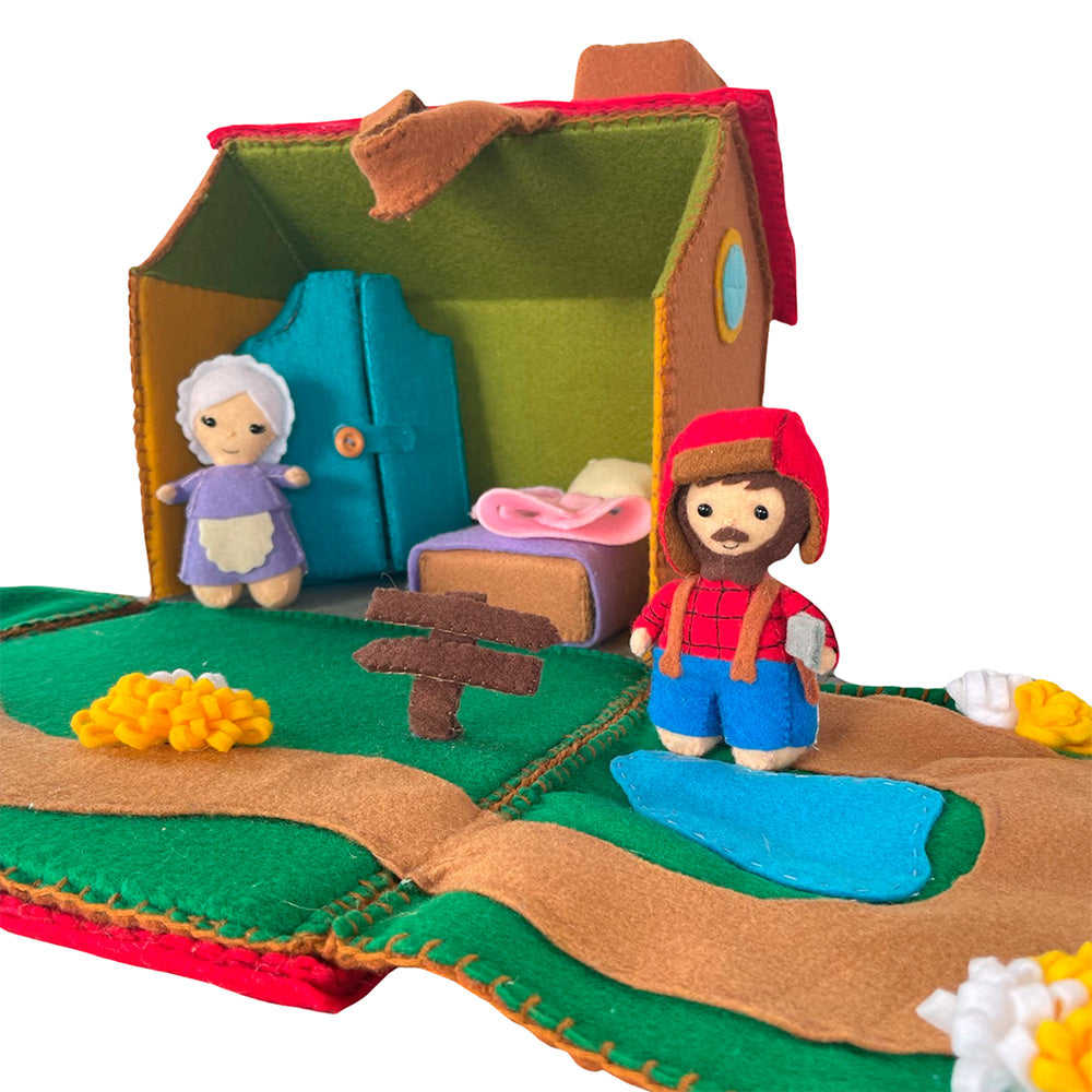 Casita de Fieltro Caperucita Roja y el Lobo