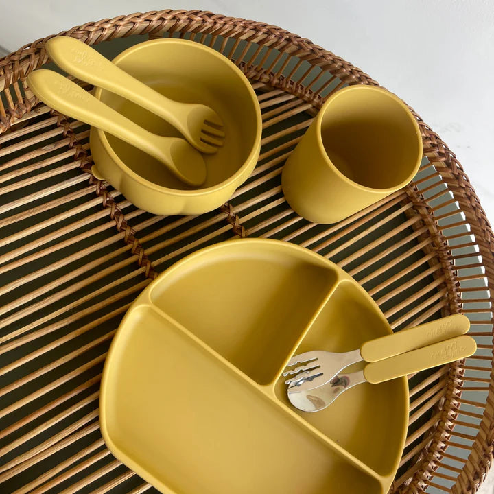 Set Cubiertos Acero Silicona - Mustard