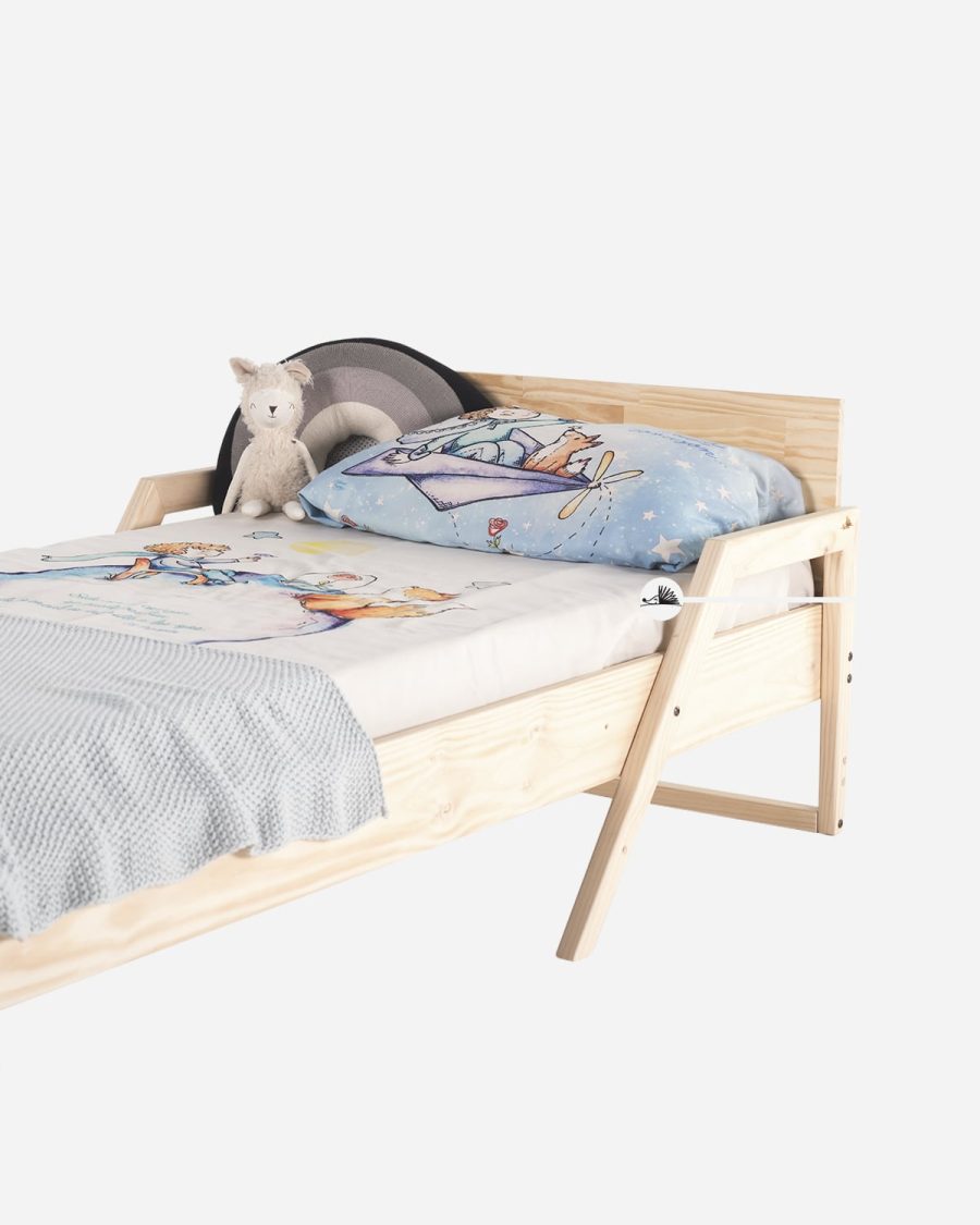 cama neo estilizada, minimalista y con diseño exclusivo inspirado en líneas continuas te encantará: ¡es 2 en 1! El nivel bajo o Montessori, recomendado para pequeños a partir del año y medio y el segundo nivel o nivel alto, para cuando crecen. Consigue esta evolución sin comprar nada más.