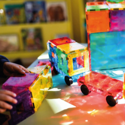 Imanix - Set de Dos Carros Azul y Rojo