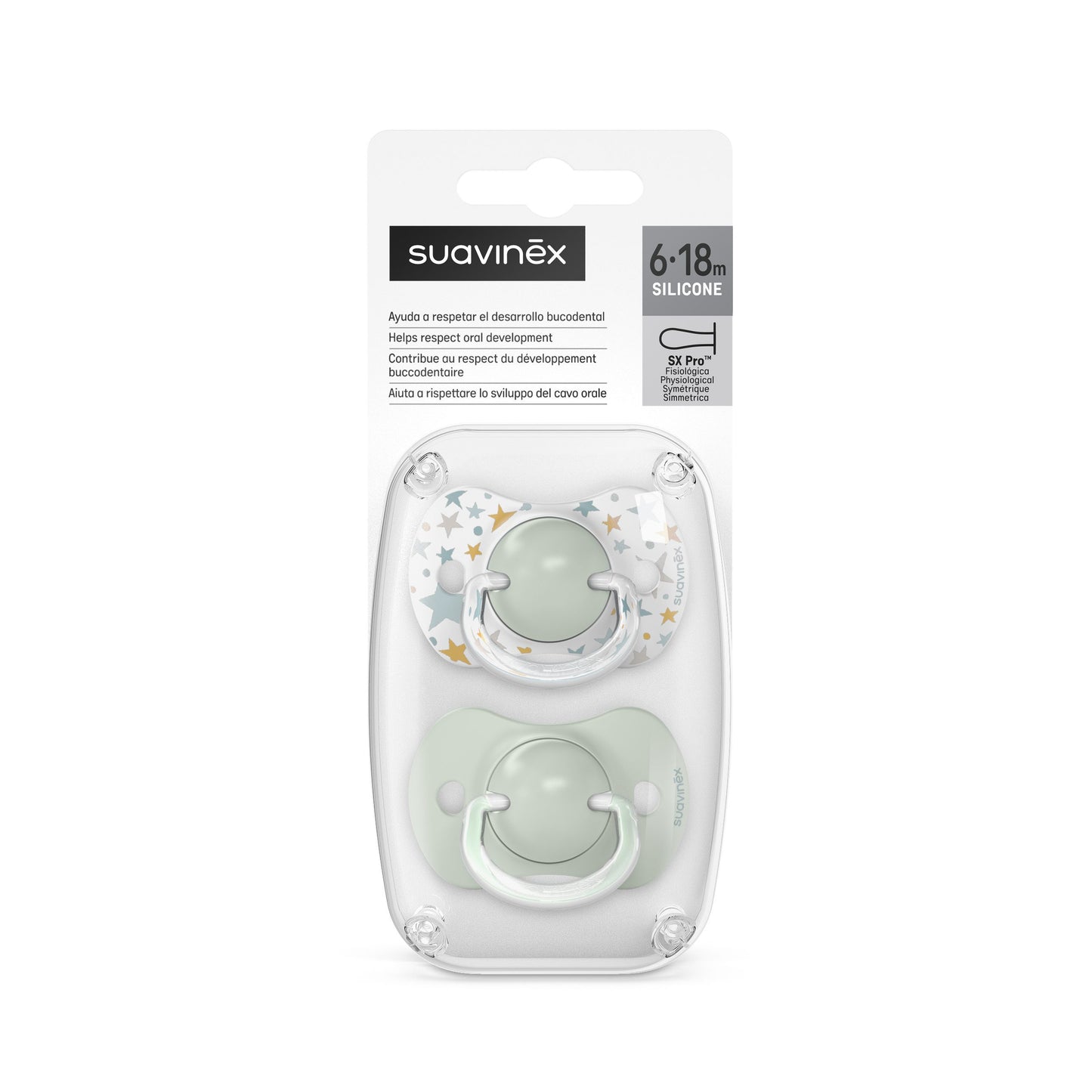 Chupón con Tetina Fisiológica SX Pro 0-6 m x 2 Und