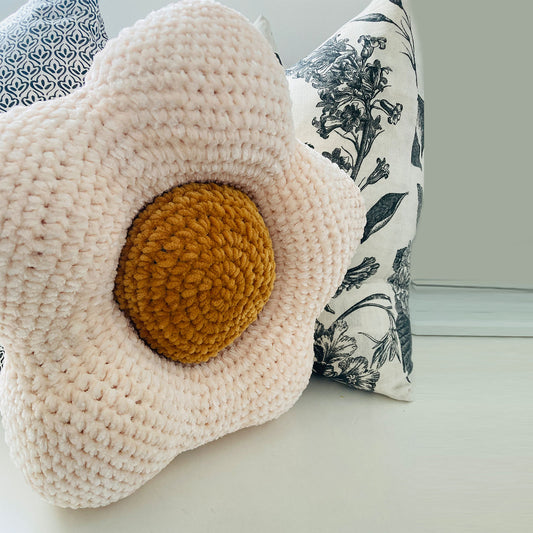 Cojín Fleur Grande Rosa Beige