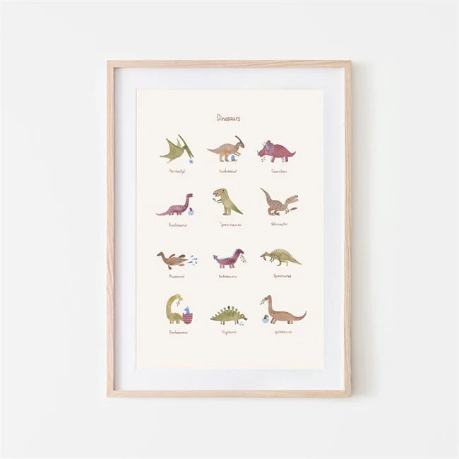 Mushie Poster Medium Dinosaurs