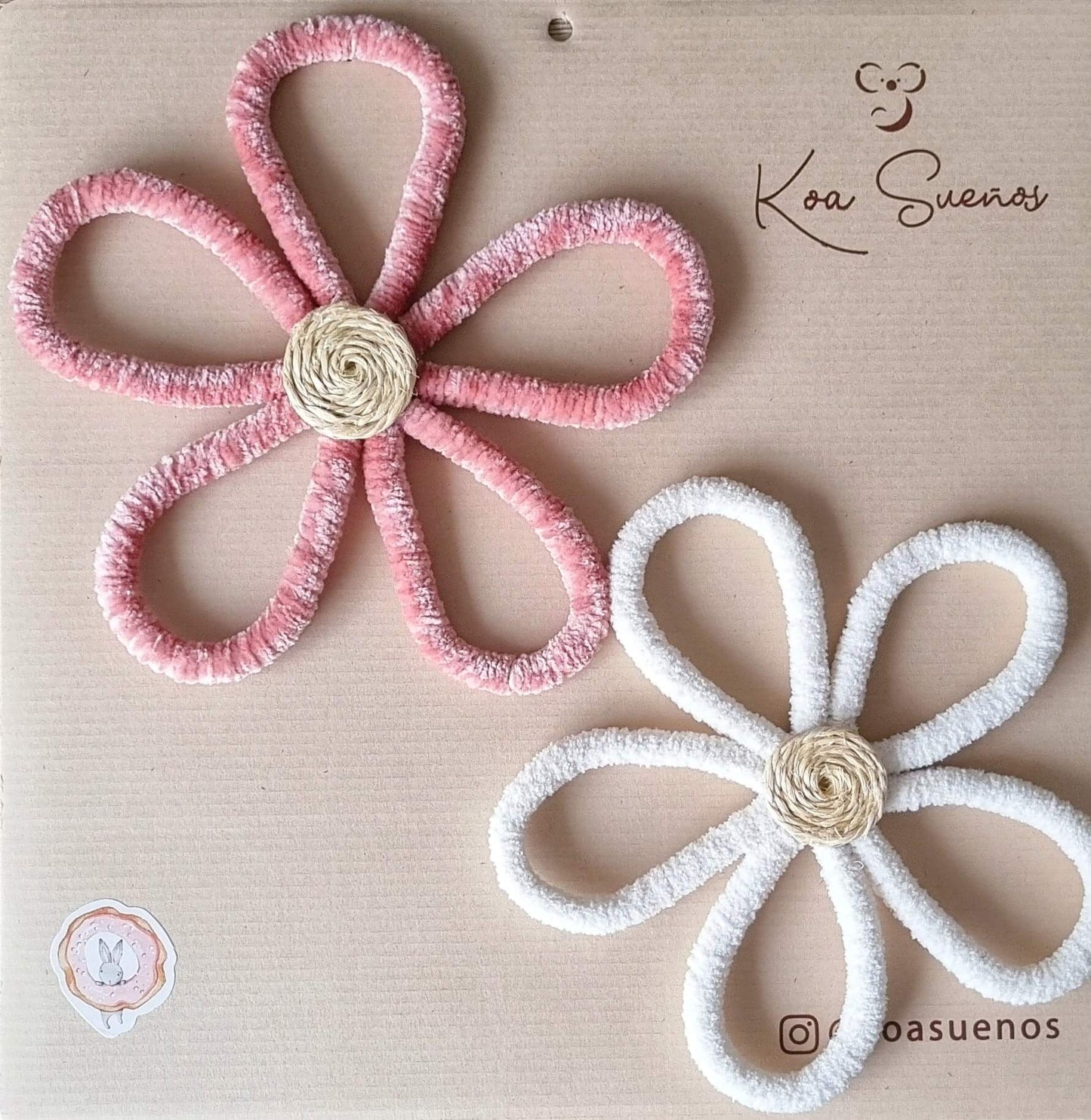 Flor Macramé Mediana y Chica