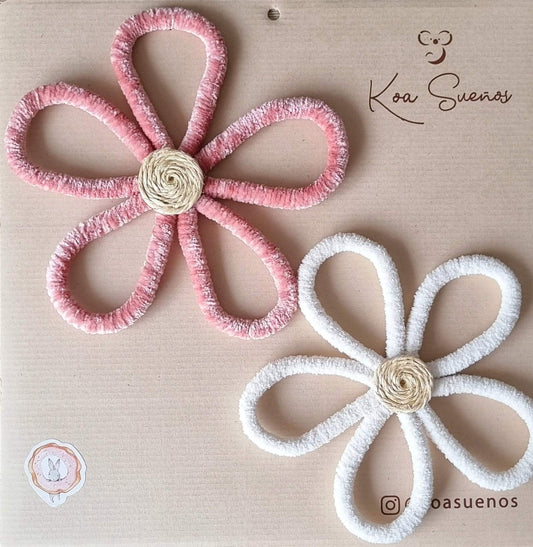Flor Macramé Mediana y Chica