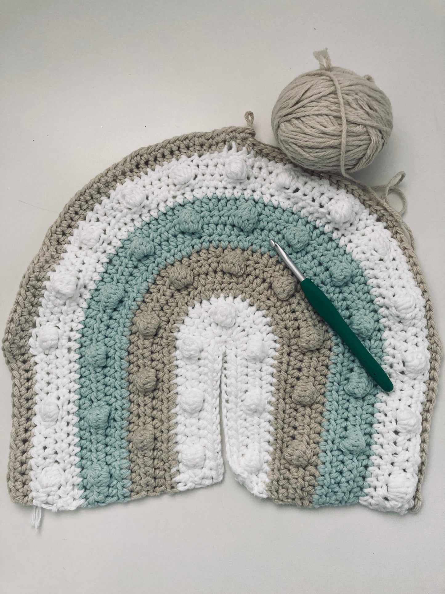 Cojín Arcoíris Beige Aqua