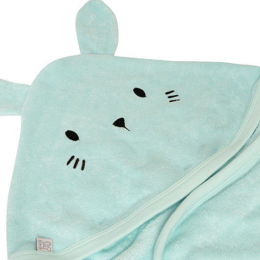 Toalla Toddler de Conejo - Verde Agua