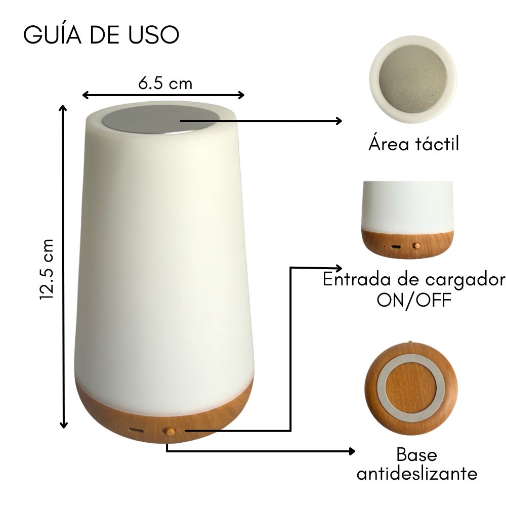 Lámpara Táctil y Led