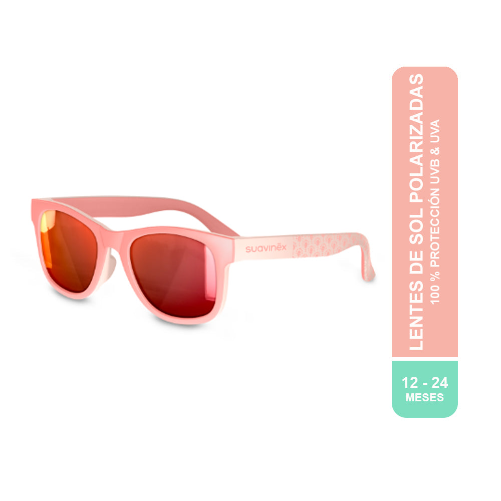 Lentes de Sol Cuadrados - Rosados - 0 a 12 Meses