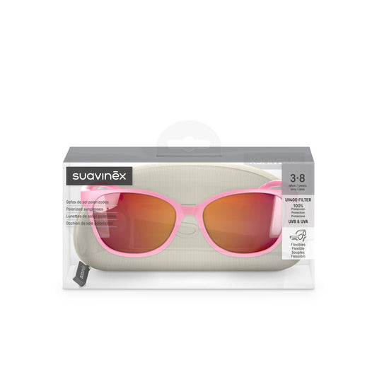 Lentes de Sol Cuadrados - Rosados - 3 a 8 Años