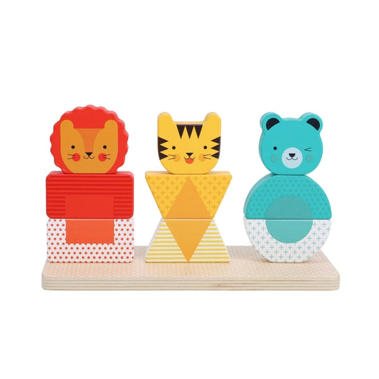 Lion Tiger and Bear - Bloques Para Armar de Madera