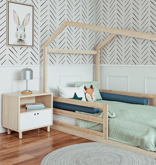 Baranda, montessori, dormitorio, home, decoración, habitación, moderno, minimalista, niñas, niños, muebles infantiles, decoración, funcional, vintage, elegante, baby, infantil, cama, 1 plaza, 1.5 plaza, madera.