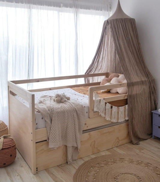 cama casita, 1 plaza, 1.5 plazas, muebles infantiles, colección, funcionales, modulares, diseñadas, enfoque, montessori, asiri, sostenibilidad, convertible, niños, niñas, madera, evolutivas, medio ambiente, somos verde, minimalista, decoración, hogar, cuartos, barnizadas, cuna