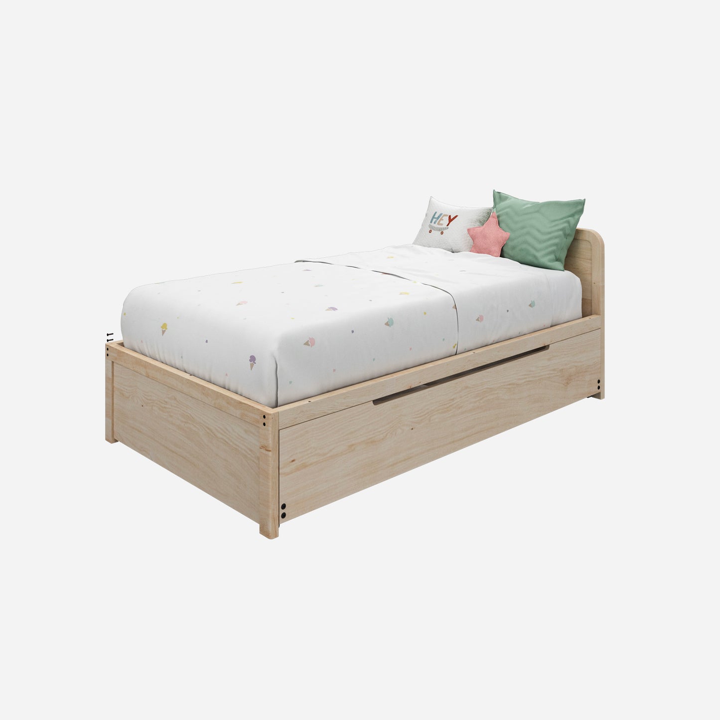 cama Mia, nido, 1 plaza, 1.5 plazas, muebles infantiles, colección exclusiva, montessori, sostenibilidad, niños, niñas, madera, evolutivas, ecológicas, ambiente, somos verde, minimalista, dormitorio; decoración, hogar, moderna, barnizadas, sencillez. seguridad, delicadeza, ternura.