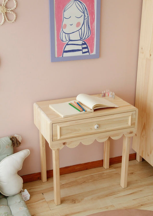 Escritorio de madera, dormitorio, home, decoración, habitación, moderno, minimalista, niñas, niños, muebles infantiles, decorar, funcional, vintage, elegante, baby, infantil, organizador, mesa noche,multiuso, cajón.