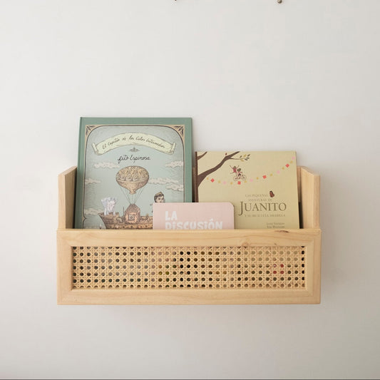 Repisa Perchero, montessori, dormitorio, home, decoración, habitación, moderno, minimalista, niñas, niños, muebles infantiles, decorar, funcional, vintage, elegante, baby, infantil, librero organizador, multiuso, organiza juguetes, libros estudiar, libros sensoriales, madera.