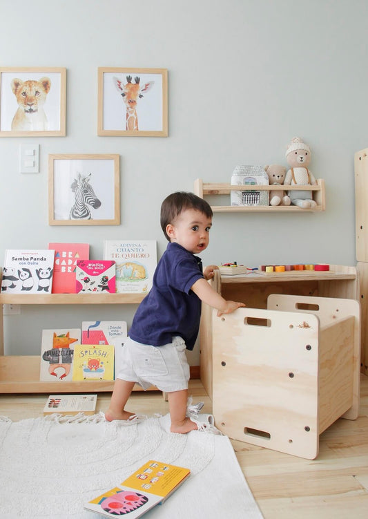 Silla Star, montessori, evolutiva, dormitorio, home, decoración, habitación, moderno, minimalista, niñas, niños, muebles infantiles, decorar, funcional, vintage, elegante, baby, infantil, silla apoyo, multiuso, silla para leer, estudiar, madera, 2 niveles.