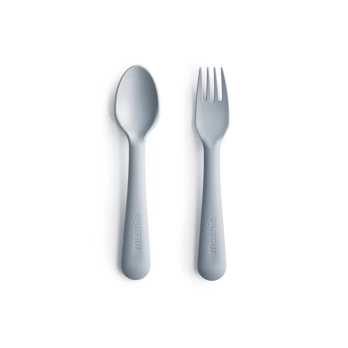 Mushie Cubiertos Tenedor y Cuchara - Cloud