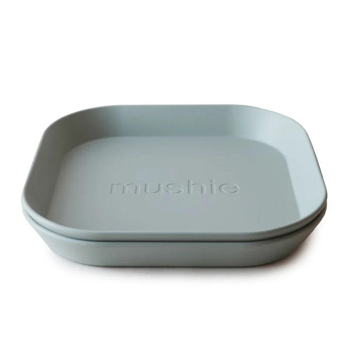 Mushie Set de 2 Platos Cuadrados - Sage