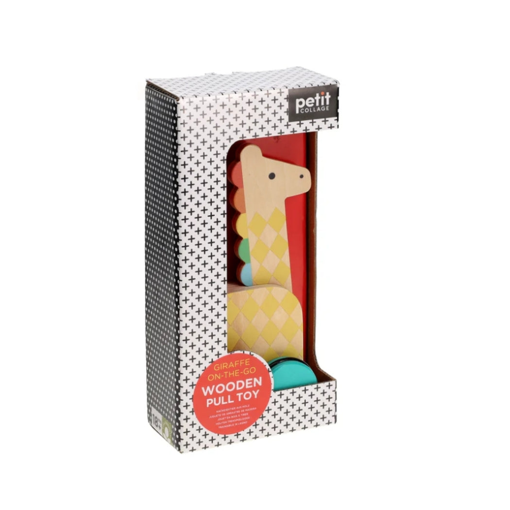 On The Go Giraffe - Juguete de Arrastre de Madera