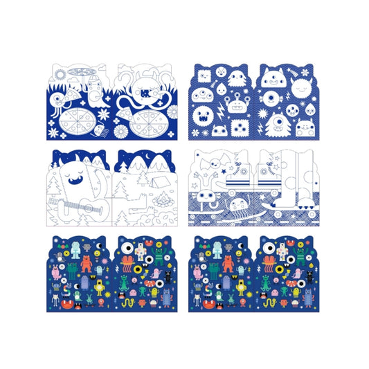 Monster - Libro para Colorear con Stickers