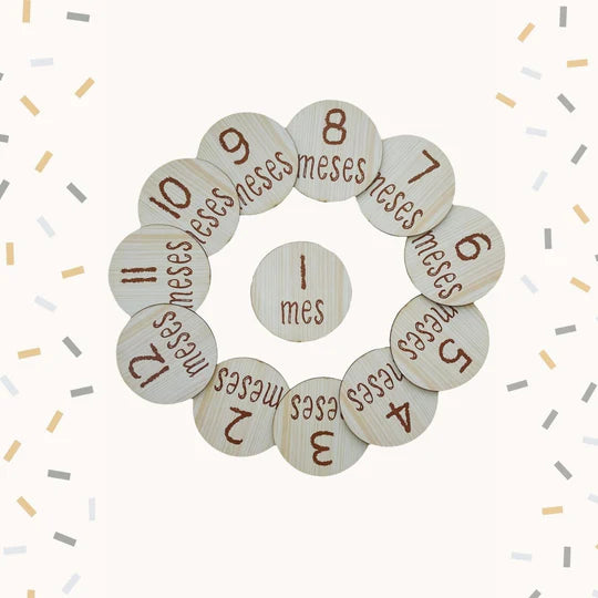 Redondelas De Madera 12 Meses