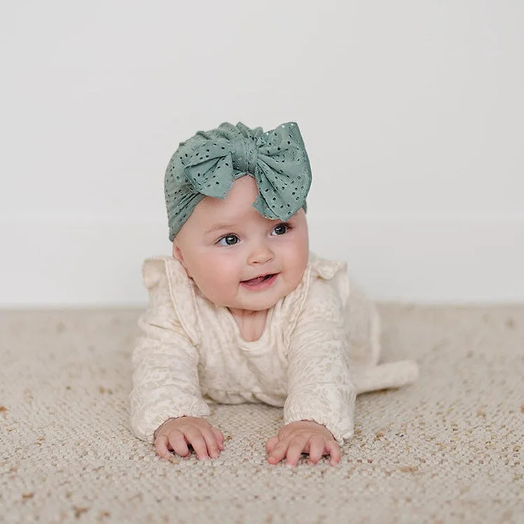 Turbante Broderie Verde Agua