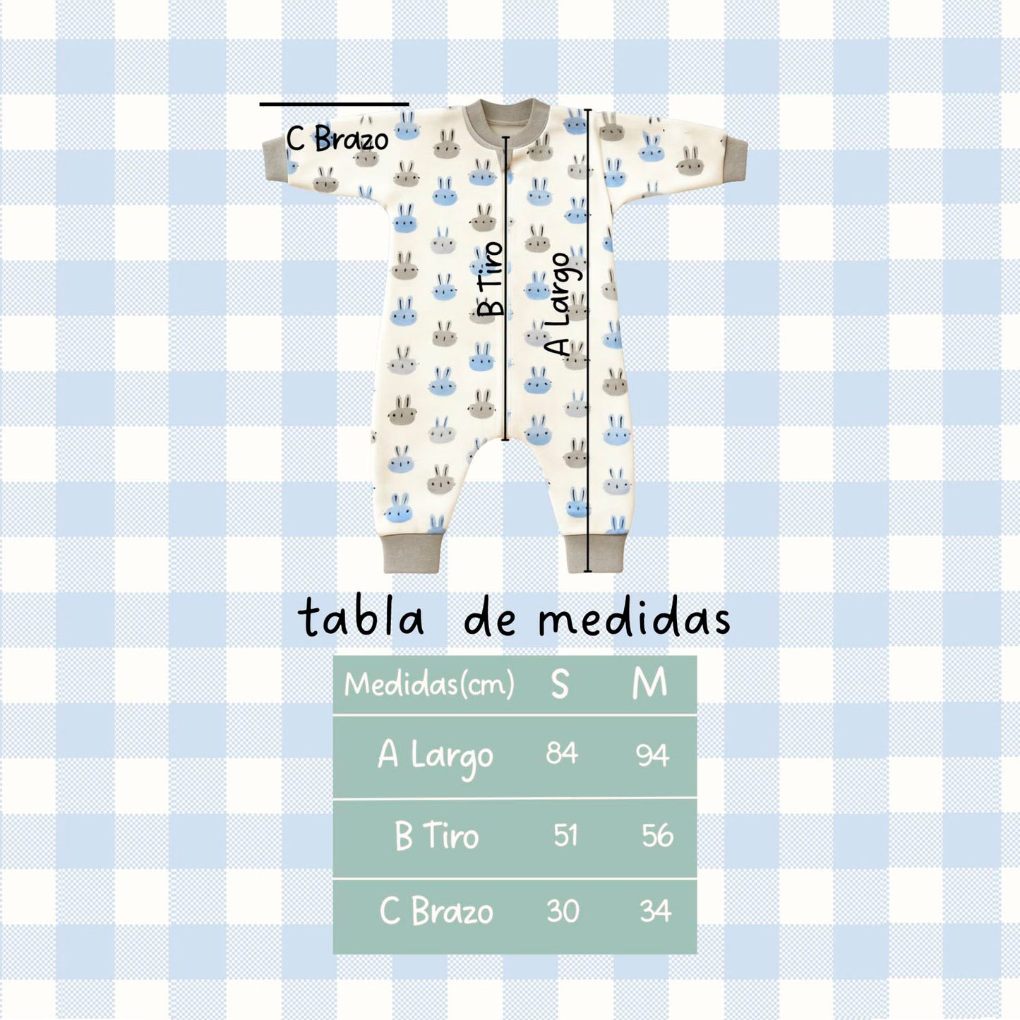 Saquito de Dormir Conejito Azul