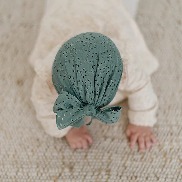 Turbante Broderie Verde Agua