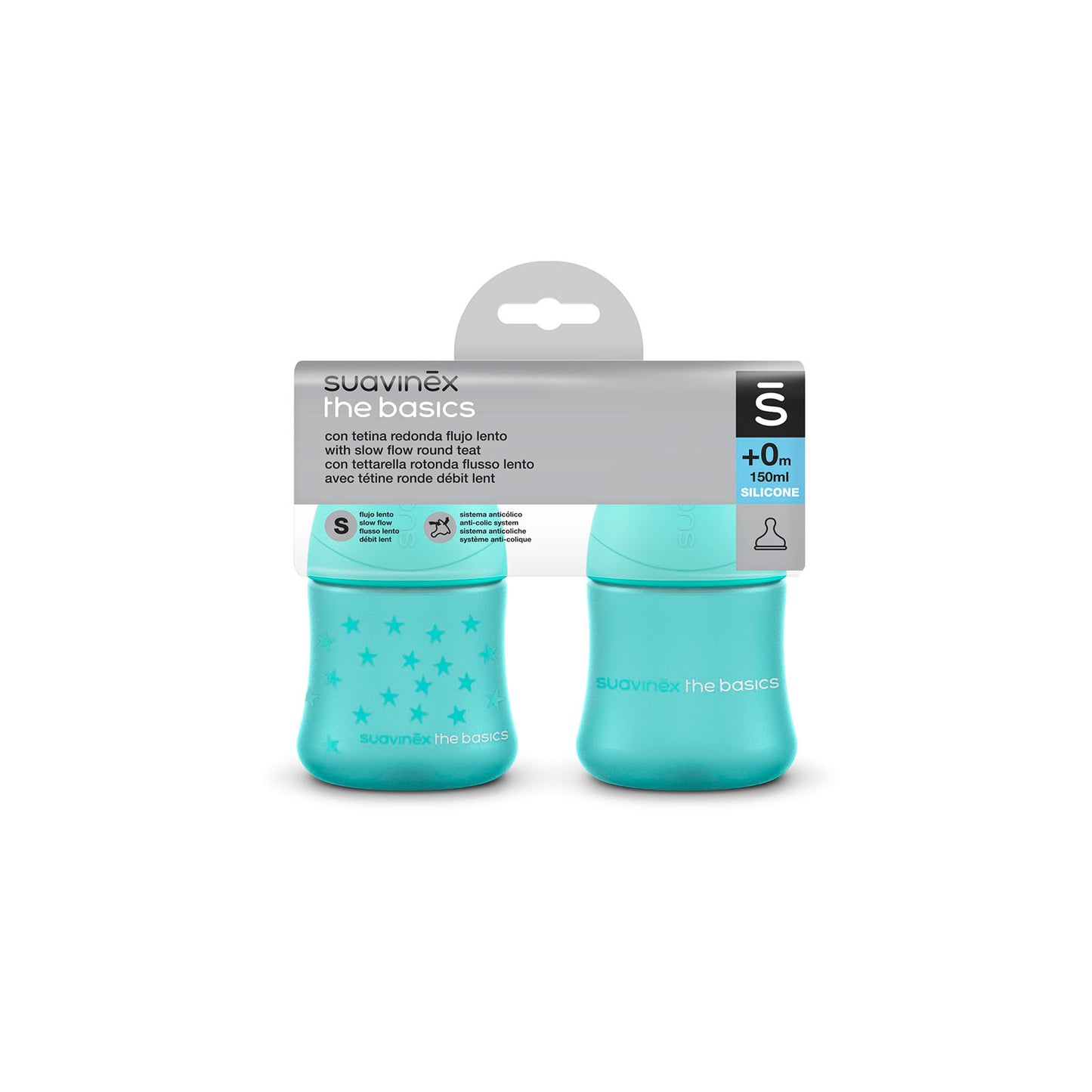 Set 2 Biberones the Basics 150ml - Verde