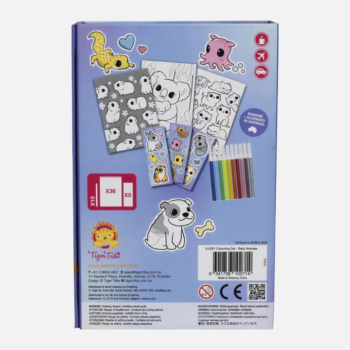 Set para Colorear Colouring Set - Baby Animals