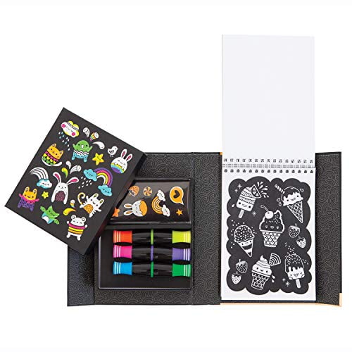 Set Para Colorear Neón Colouring Set - Glow Friends