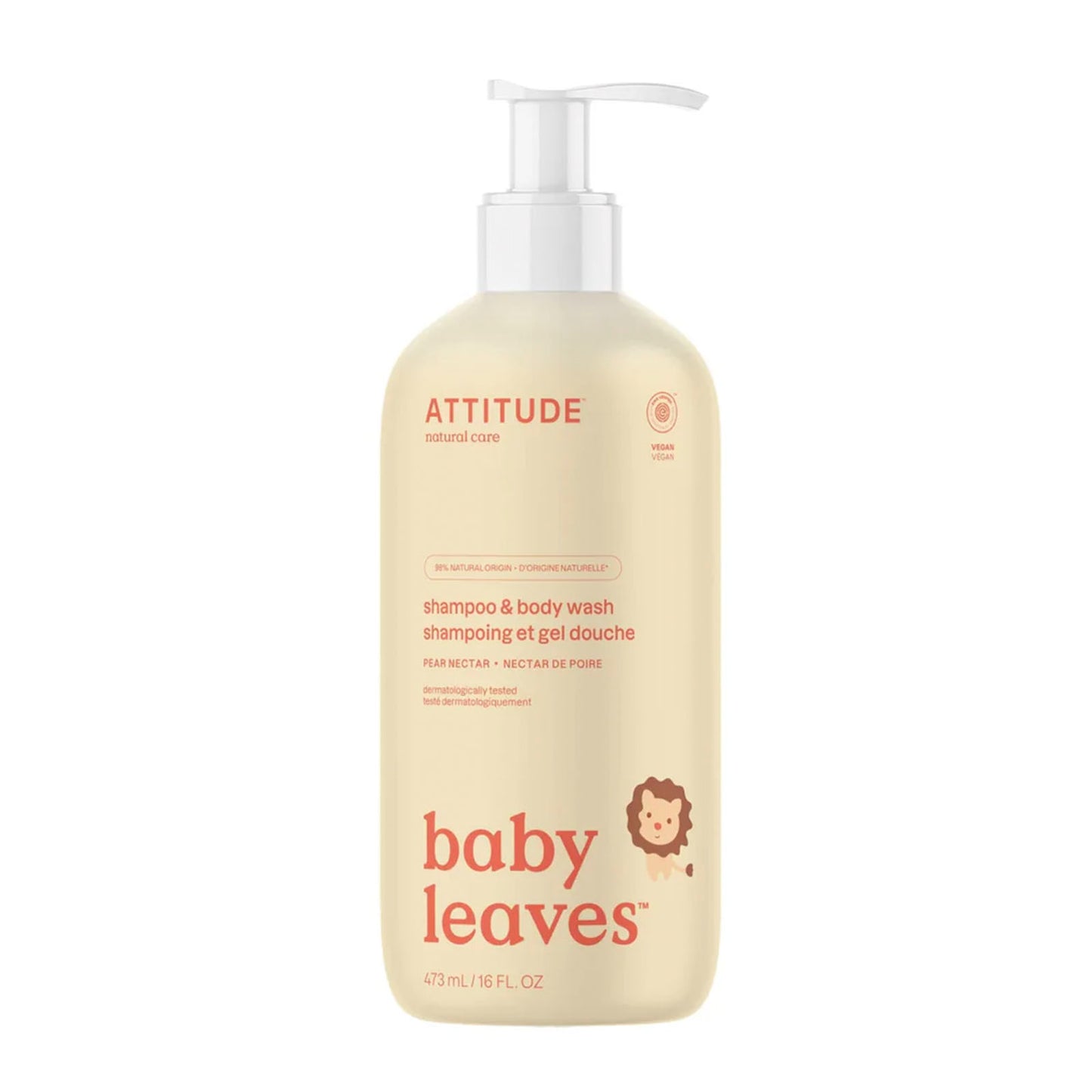 Shampoo y Gel de Baño Natural Baby Leaves Pera 473ml