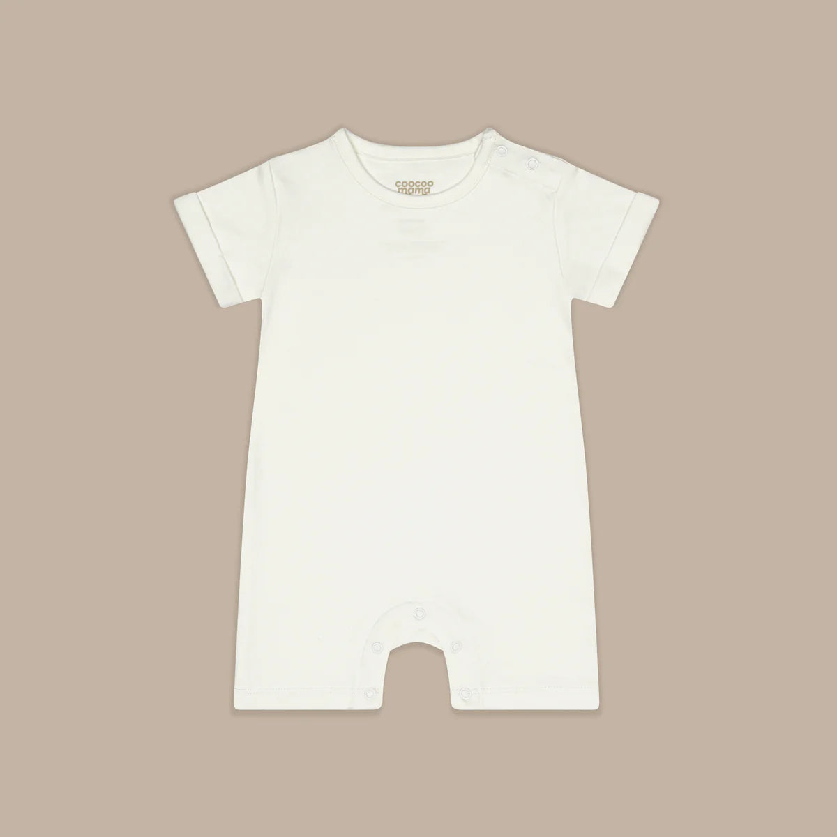 Zip Up y Down Onesie Short Cool White