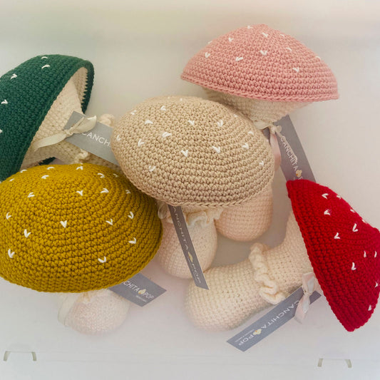 Sonajero Honguito Beige