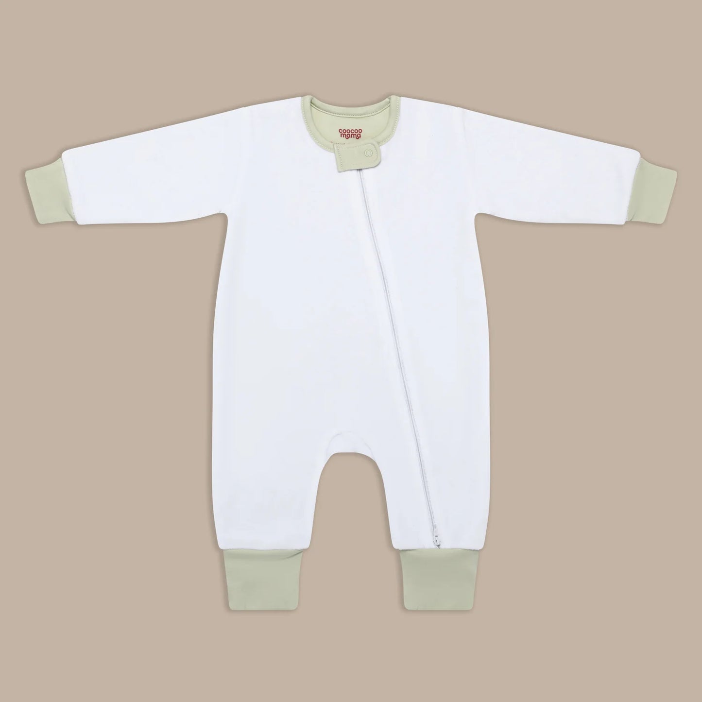 Zip Up Plush - Cool White Greeny