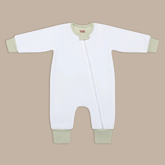 Zip Up Plush - Cool White Greeny