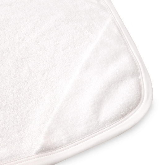 Toalla Toddler Blanca de Algodón con Capucha - Vichi Rosada