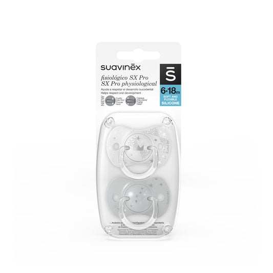 Chupón con Tetina Fisiológica SX Pro Spread Joy 6-18 m X 2 und - GR